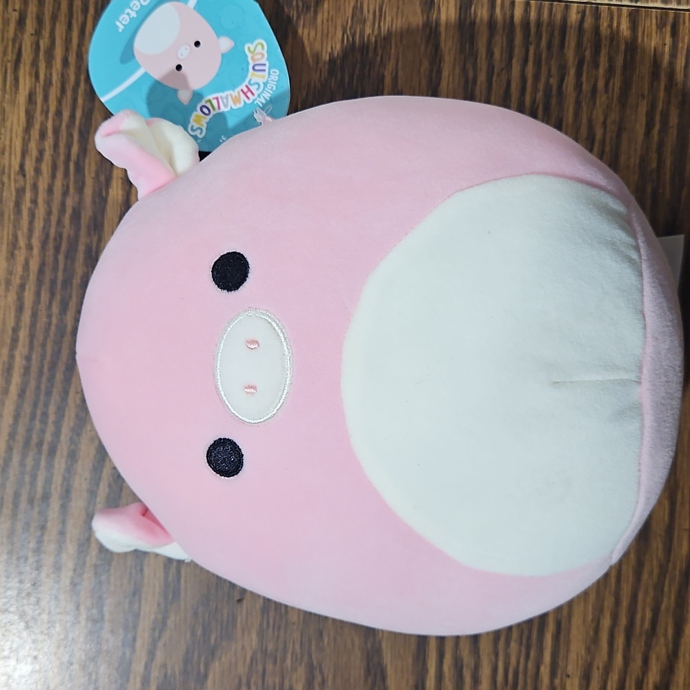 SQUISHMALLOWS 7.5" Peter the Pink Pig - Pink/White - NEW.